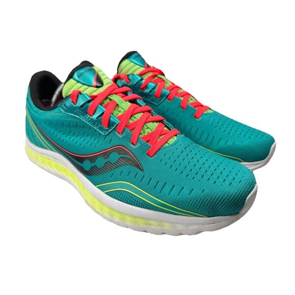 Saucony Kinvara 11  Aqua/Green/Orange Shoes Men\'s 10 Athletic Running Walking main image 11